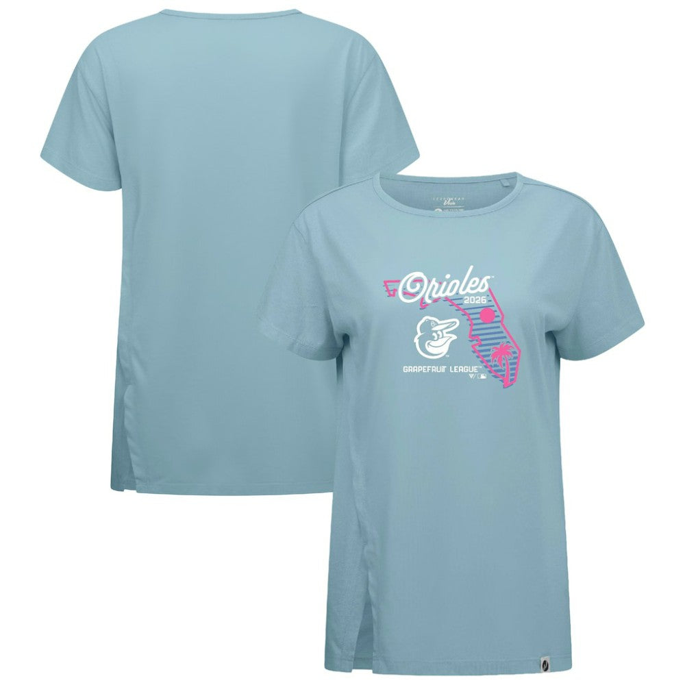 Baltimore Orioles Levelwear Women's Influx Spring Training Sunrise Bold T-Shirt Blue