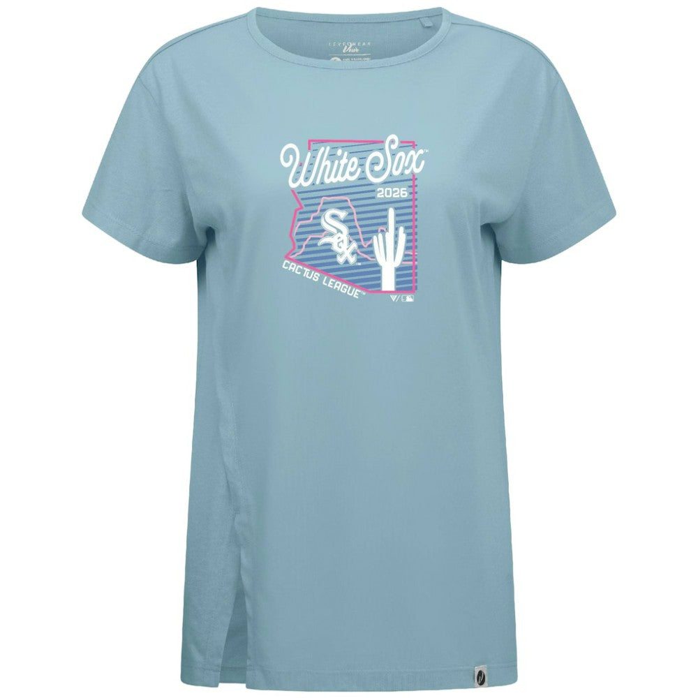 Chicago White Sox Levelwear Women's Influx Spring Training Sunrise Bold T-Shirt Blue