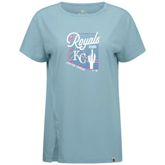 Kansas City Royals Levelwear Women's Influx Spring Training Sunrise Bold T-Shirt Blue