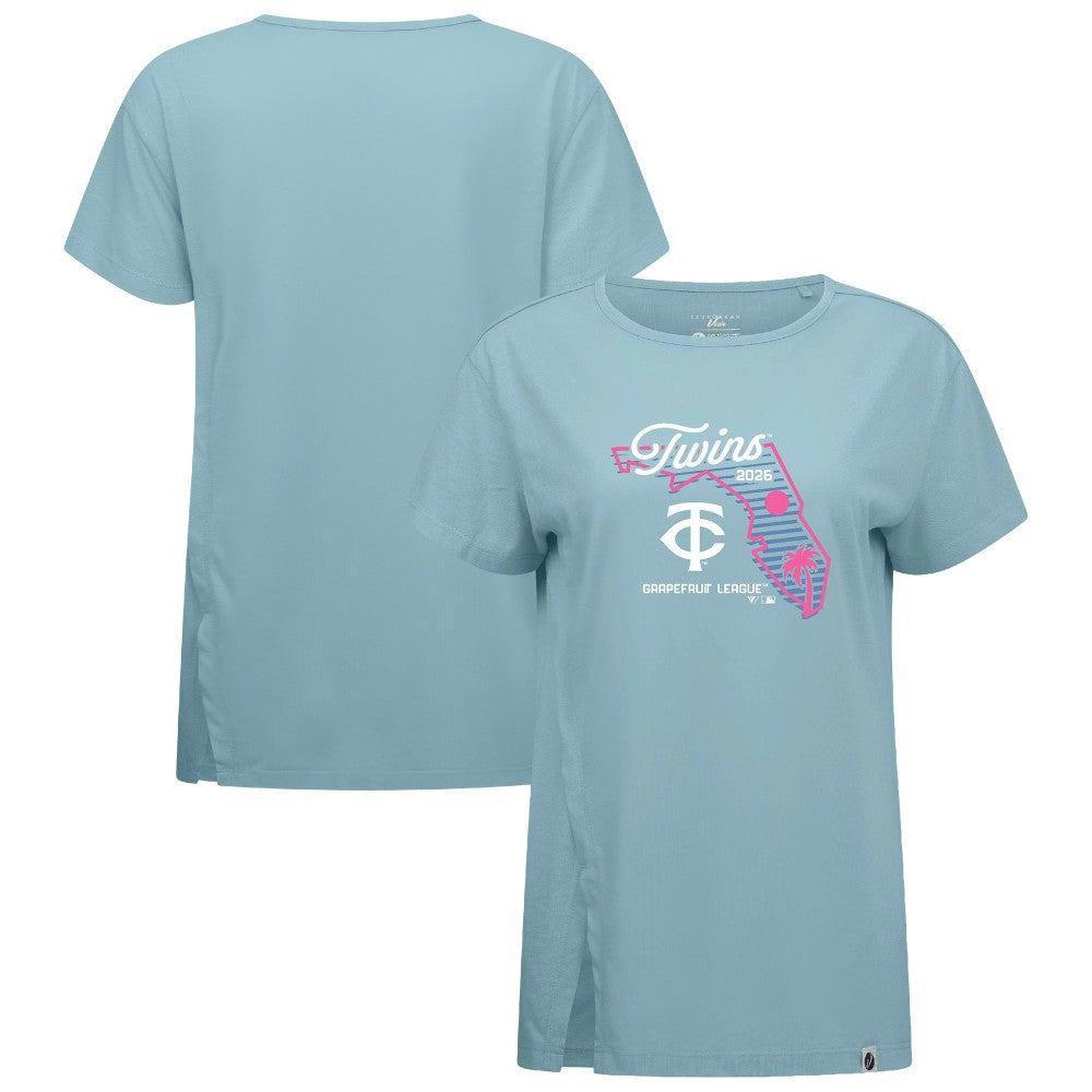 Minnesota Twins Levelwear Women's Influx Spring Training Sunrise Bold T-Shirt Blue