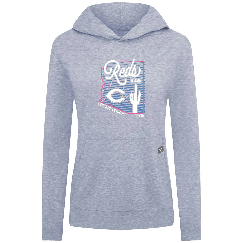 Cincinnati Reds Levelwear Women's Relay Spring Training Sunrise Bold Hoodie Light Blue