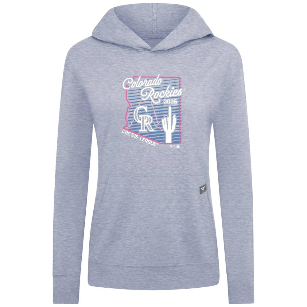 Colorado Rockies Levelwear Women's Relay Spring Training Sunrise Bold Hoodie Light Blue