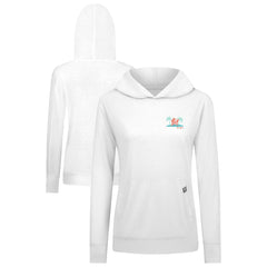 Miami Marlins Levelwear Women's Relay Spring Break Panoramic Bold Hoodie White