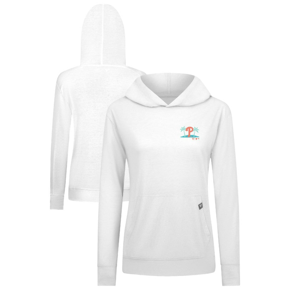 Philadelphia Phillies Levelwear Women's Relay Spring Break Panoramic Bold Hoodie White