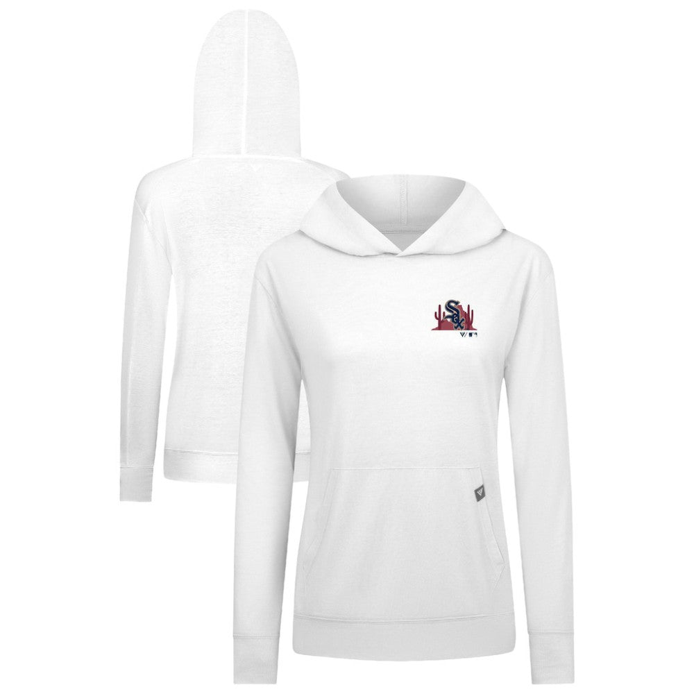 Chicago White Sox Levelwear Women's Relay Spring Break Panoramic Bold Hoodie White