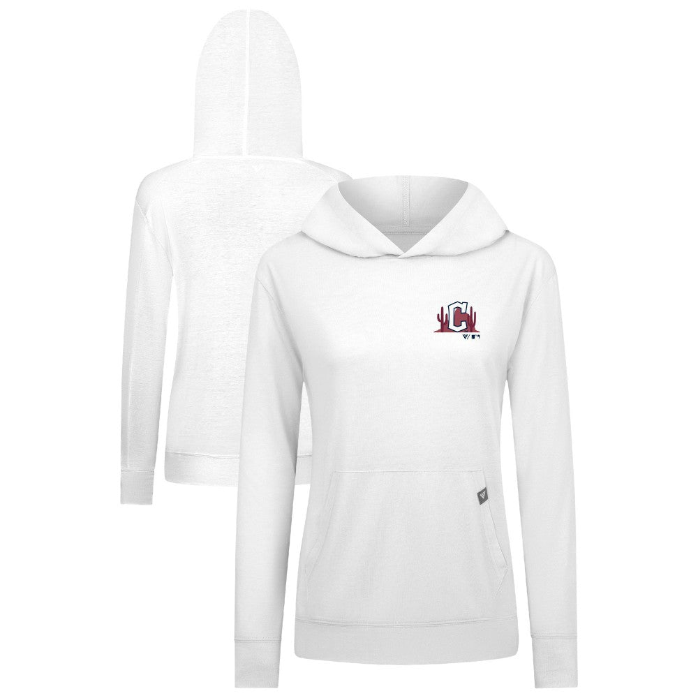 Cleveland Guardians Levelwear Women's Relay Spring Break Panoramic Bold Hoodie White