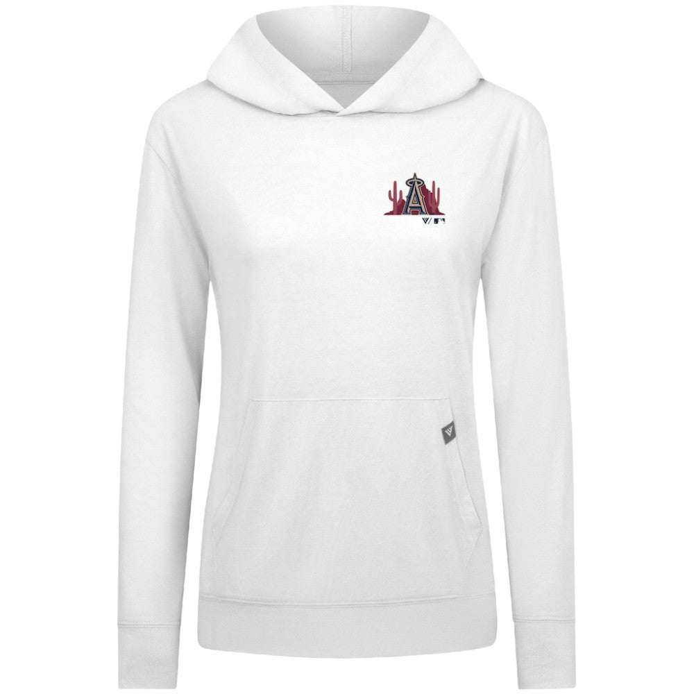 Los Angeles Angels Levelwear Women's Relay Spring Break Panoramic Bold Hoodie White