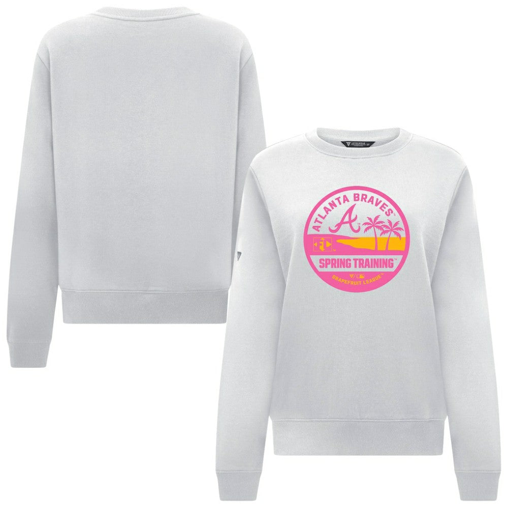 Atlanta Braves Levelwear Women's Yvette Spring Training Badge Bold Sweatshirt White