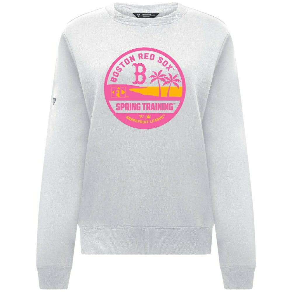 Boston Red Sox Levelwear Women's Yvette Spring Training Badge Bold Sweatshirt White