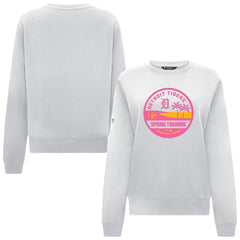 Detroit Tigers Levelwear Women's Yvette Spring Training Badge Bold Sweatshirt White