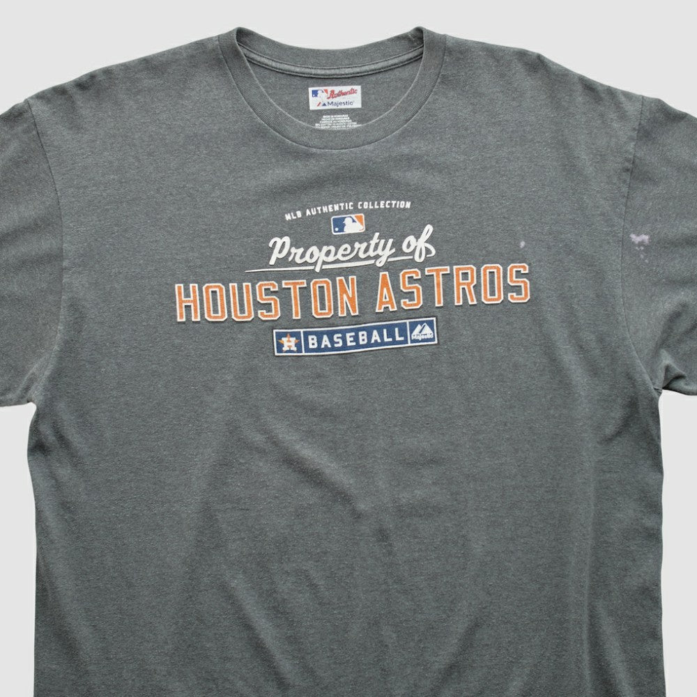 Houston Astros Majestic 2000s T-shirt Dark Heather Gray Vintage