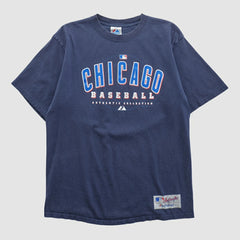 Chicago Cubs Majestic 2000s T-shirt Navy Vintage