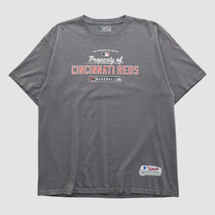 Cincinnati Reds Majestic 2000s T-shirt Dark Heather Gray Vintage