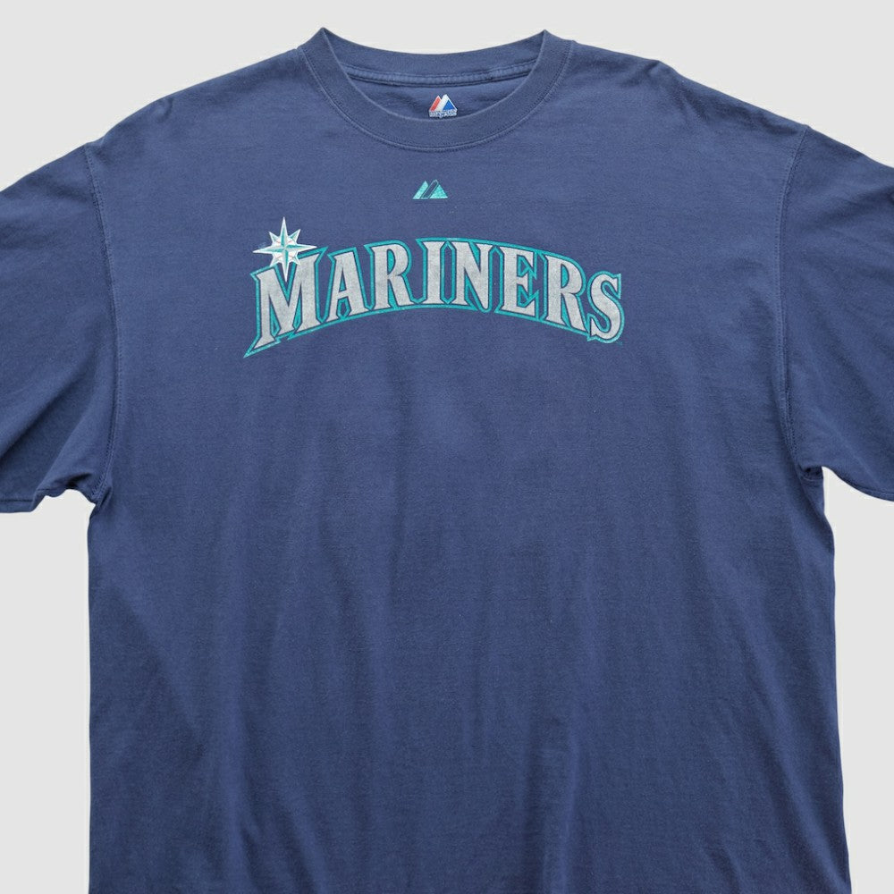 Seattle Mariners Majestic 2000s T-shirt Navy Vintage