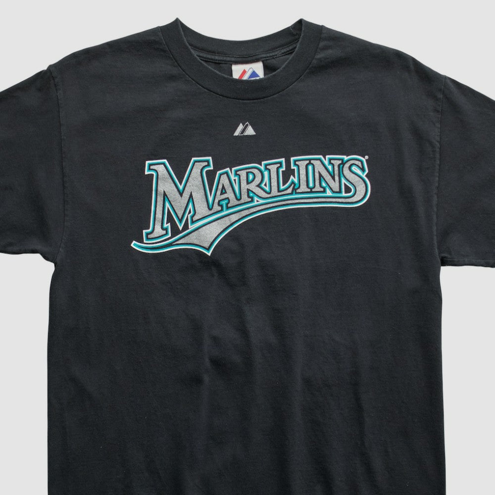 Miami Marlins Majestic 2000s T-shirt Black Vintage