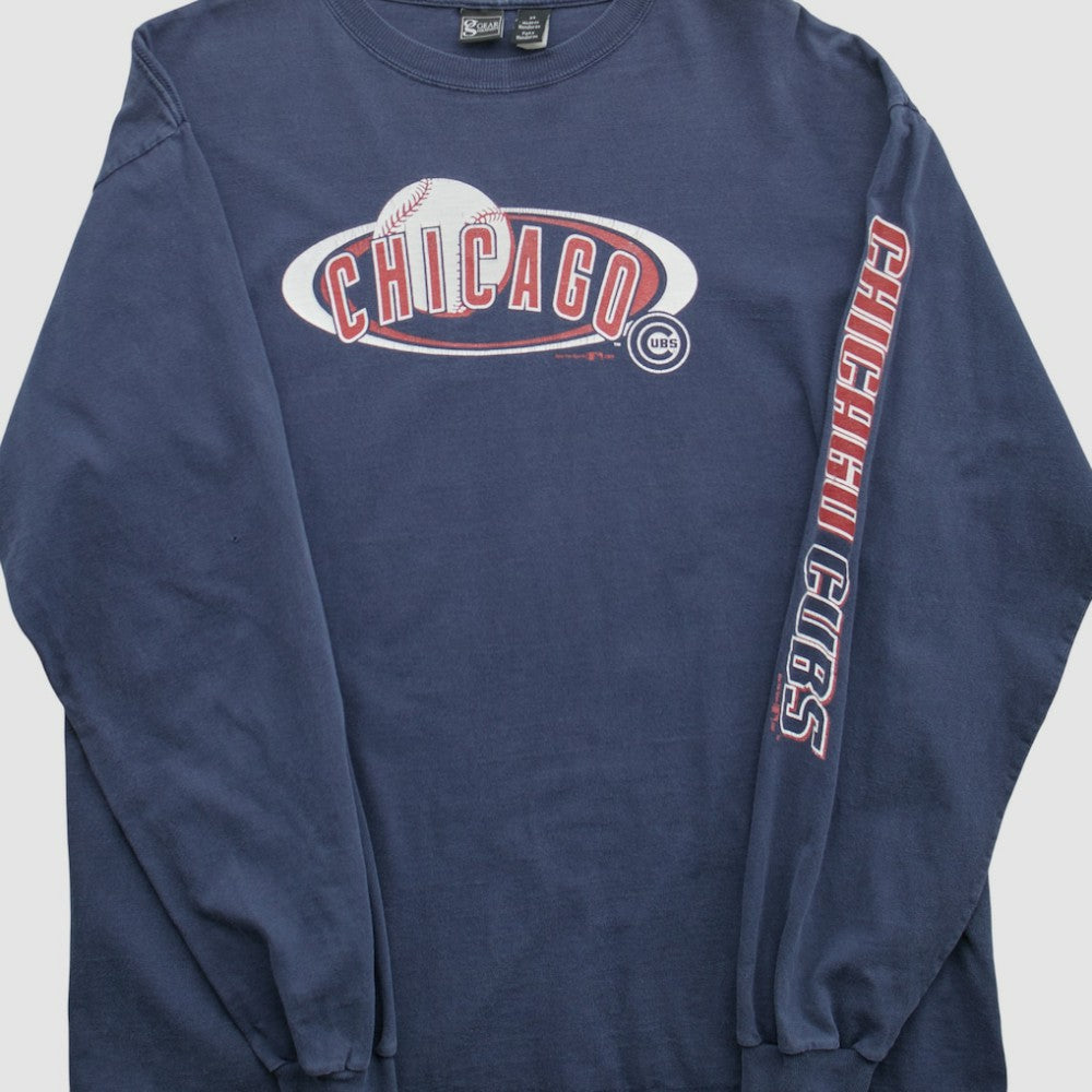 Chicago Cubs Gear For Sports 2000s Long Sleeve T-shirt Navy Vintage