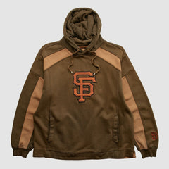 San Francisco Giants Majestic 2000s Hooded Pullover Sweatshirt Brown Vintage
