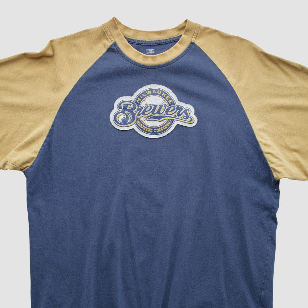Milwaukee Brewers MLB Genuine Merchandise 2000s T-shirt Navy Vintage