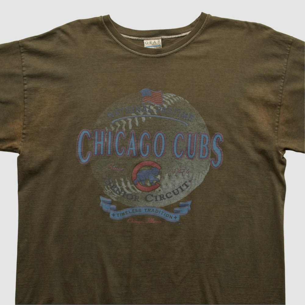 Chicago Cubs Gear For Sports 90s T-shirt Brown Vintage