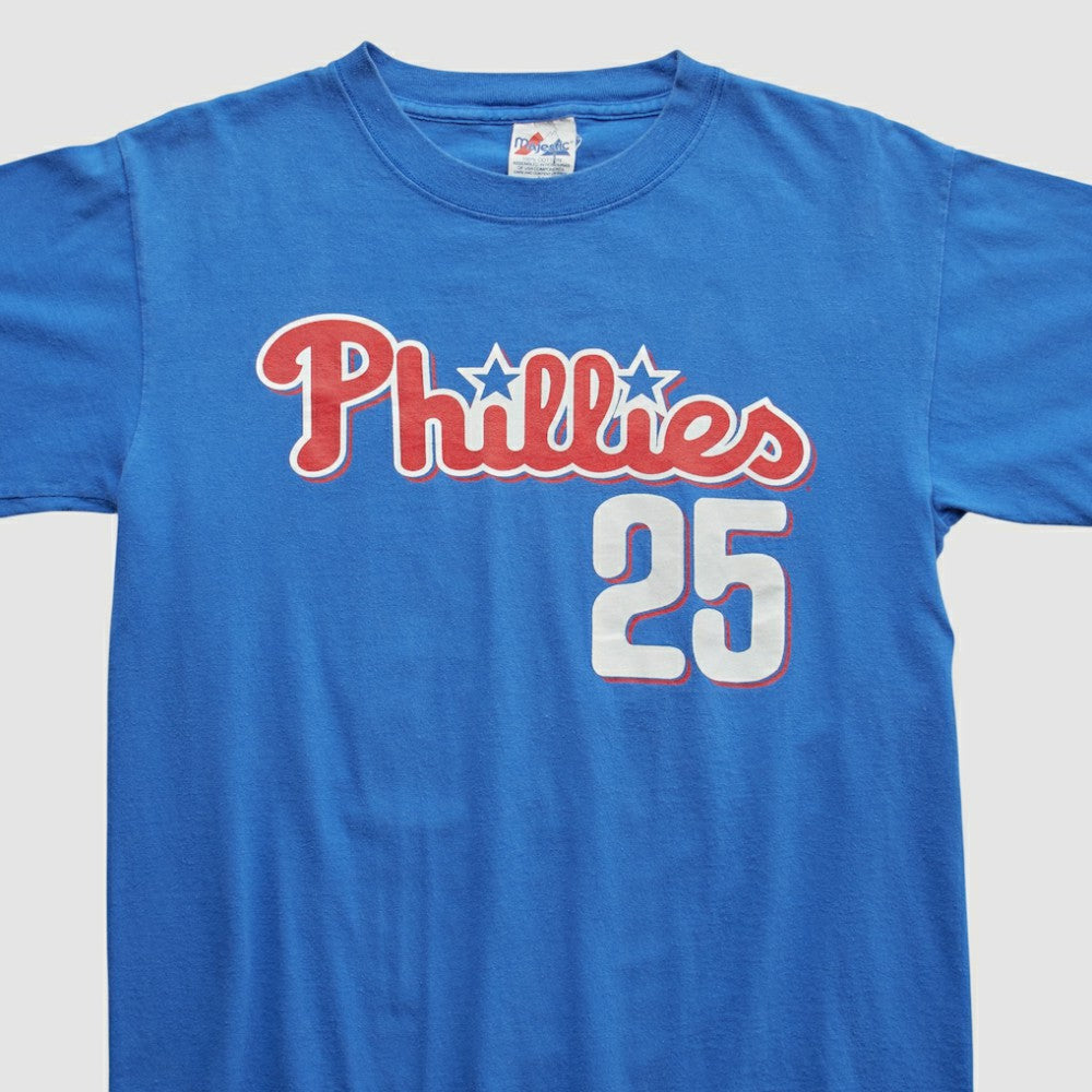 Philadelphia Phillies Majestic 2000s T-shirt Blue Vintage