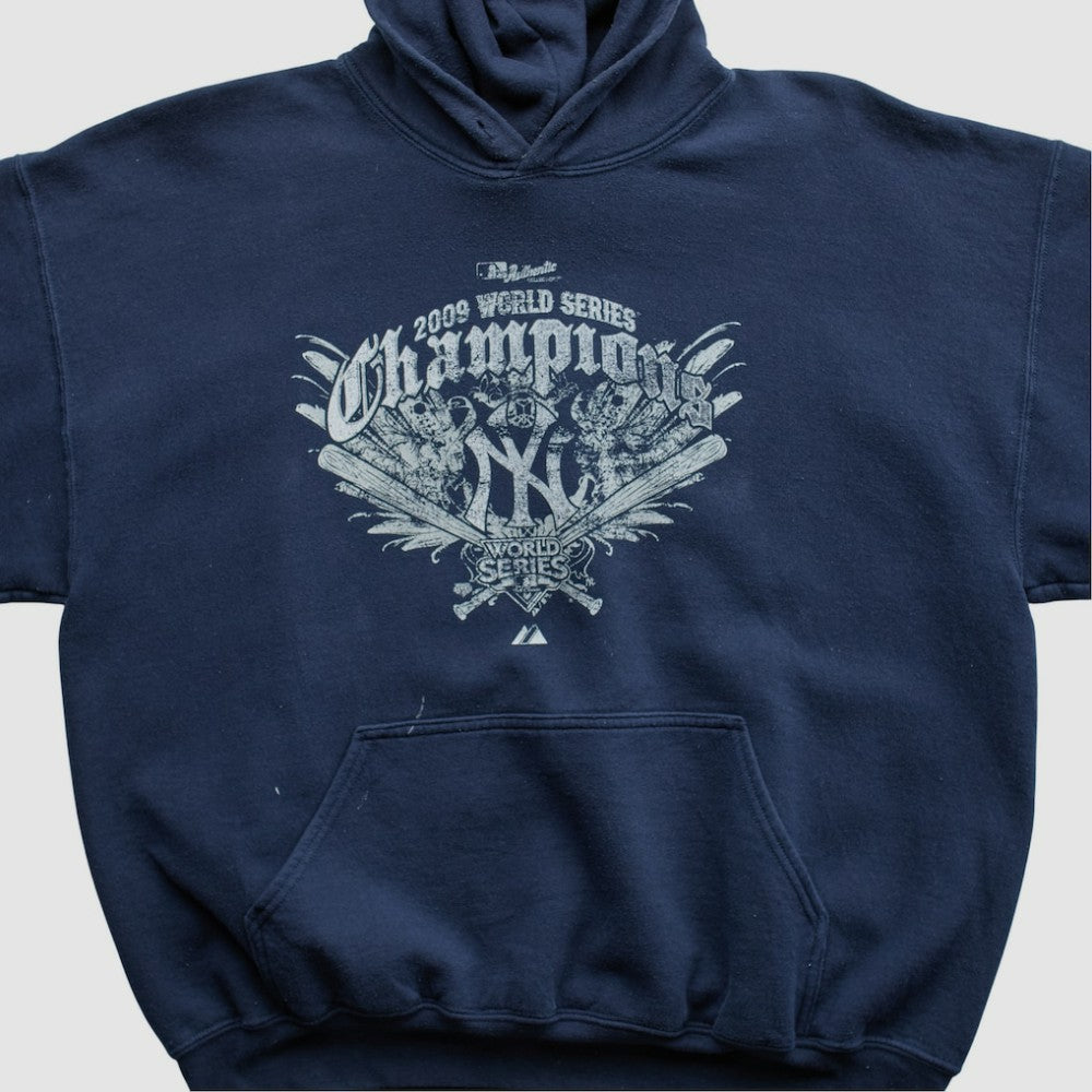 World Series Gildan 2009 Hooded Pullover Sweatshirt Navy Vintage