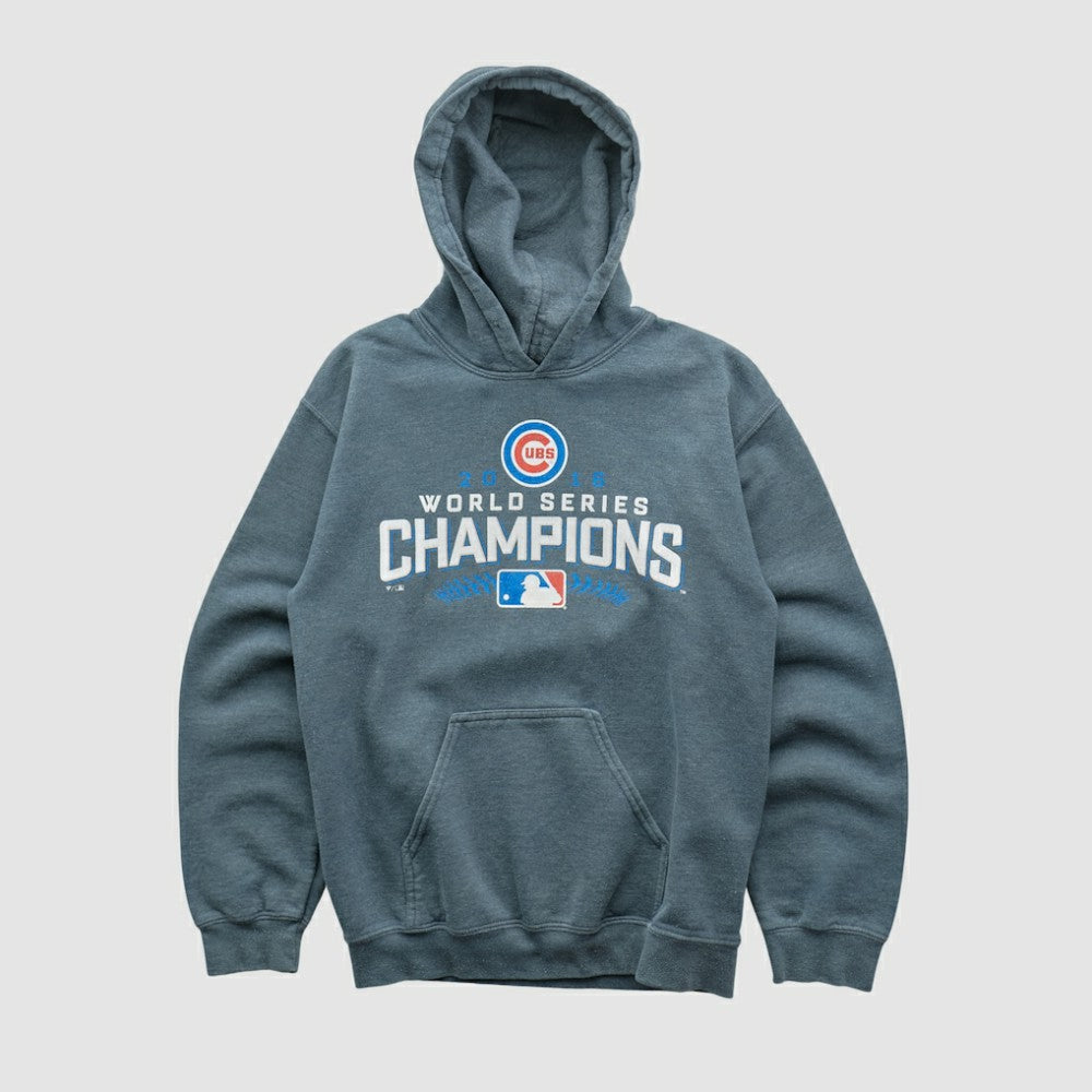 World Series Champions 2016 Hooded Pullover Sweatshirt Dark Heather Gray Vintage