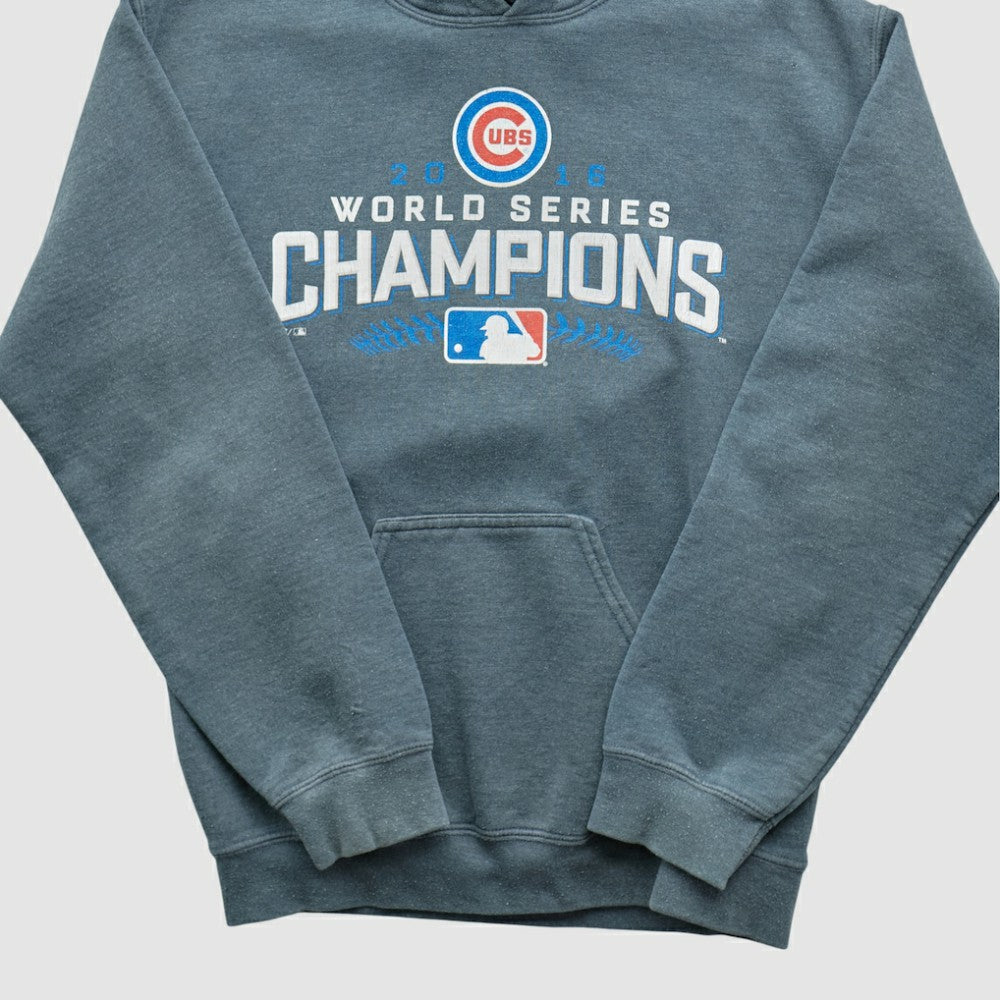 World Series Champions 2016 Hooded Pullover Sweatshirt Dark Heather Gray Vintage