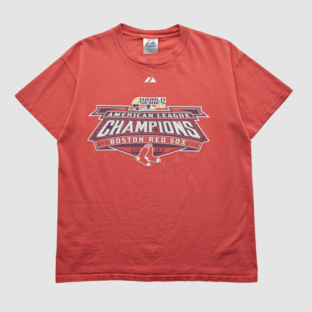 Boston Red Sox Majestic 2007 T-shirt Red Vintage