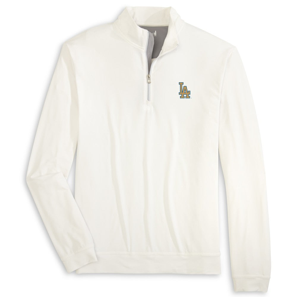 Los Angeles Dodgers johnnie-O 2026 Gold Collection Motion Quarter-Zip Pullover White