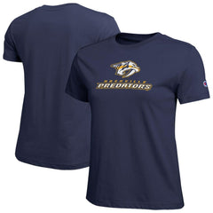 Nashville Predators Champion Women's Wordmark Lockup T-Shirt Navy