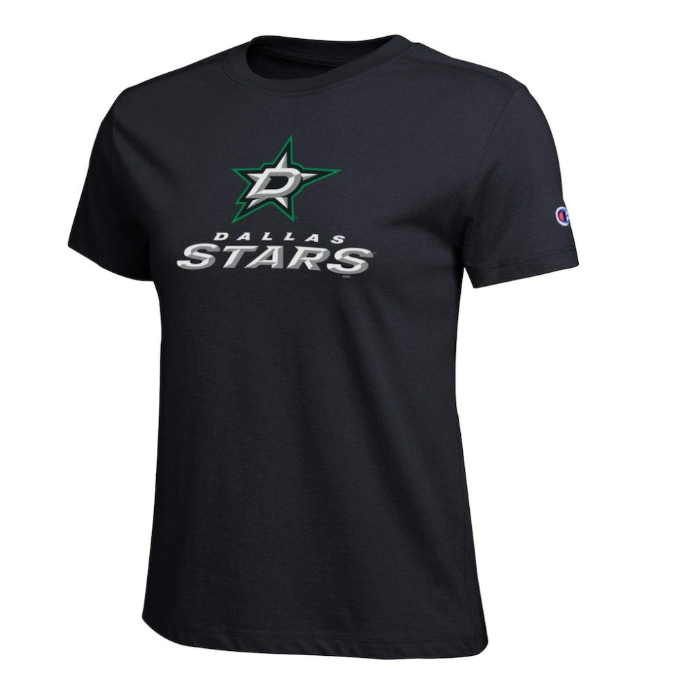 Dallas Stars Champion Women's Wordmark Lockup T-Shirt Black