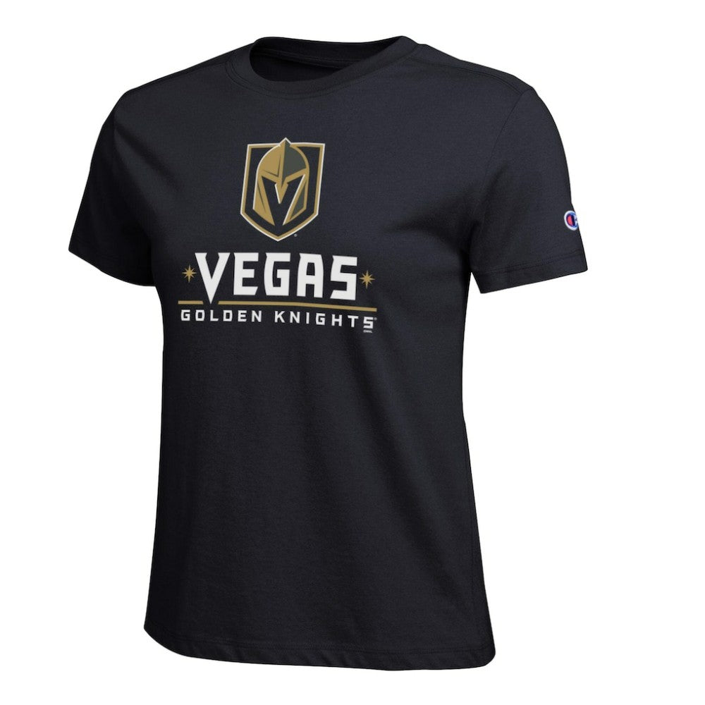 Vegas Golden Knights Champion Women's Wordmark Lockup T-Shirt Black