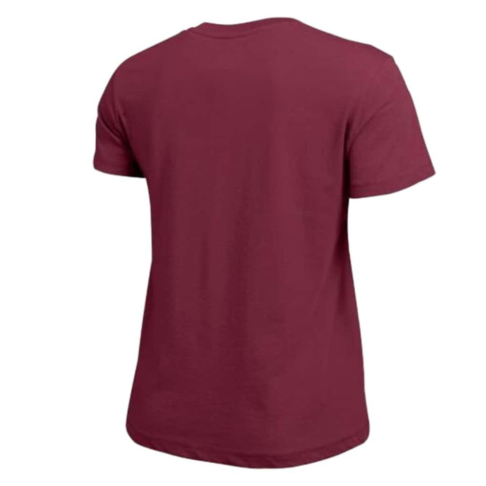 Colorado Avalanche Champion Women's Arch Mascot Logo T-Shirt Burgundy