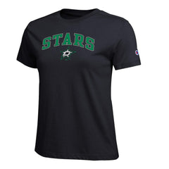 Dallas Stars Champion Women's Arch Mascot Logo T-Shirt Black