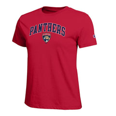 Florida Panthers Champion Women's Arch Mascot Logo T-Shirt Red