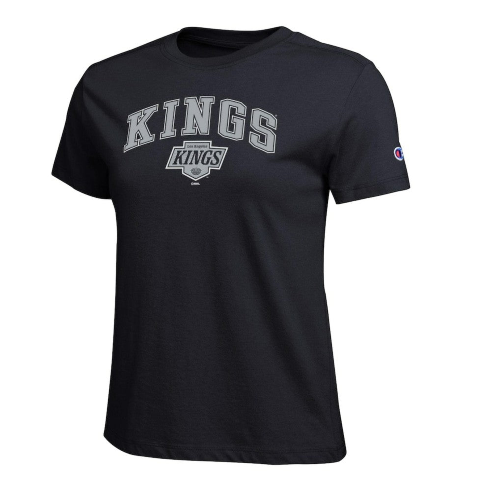 Los Angeles Kings Champion Women's Arch Mascot Logo T-Shirt Black