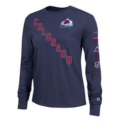 Colorado Avalanche Champion Women's 2-Hit Long Sleeve T-Shirt Navy