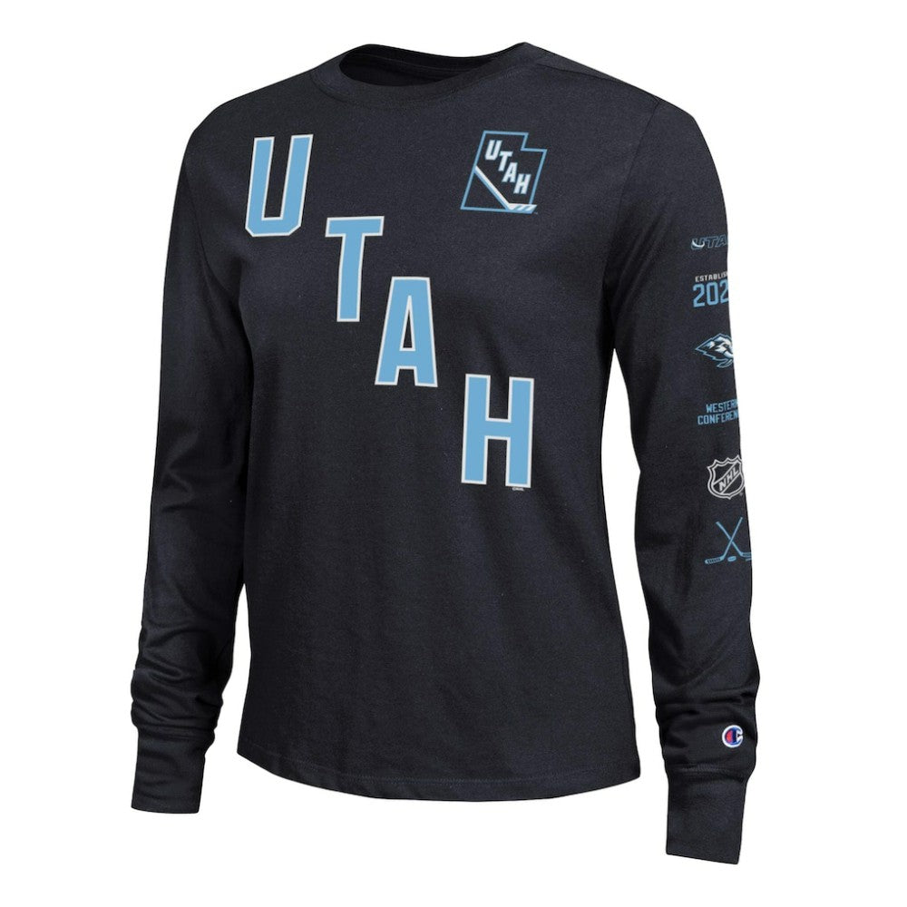 Utah Mammoth Champion Women's 2-Hit Long Sleeve T-Shirt Black