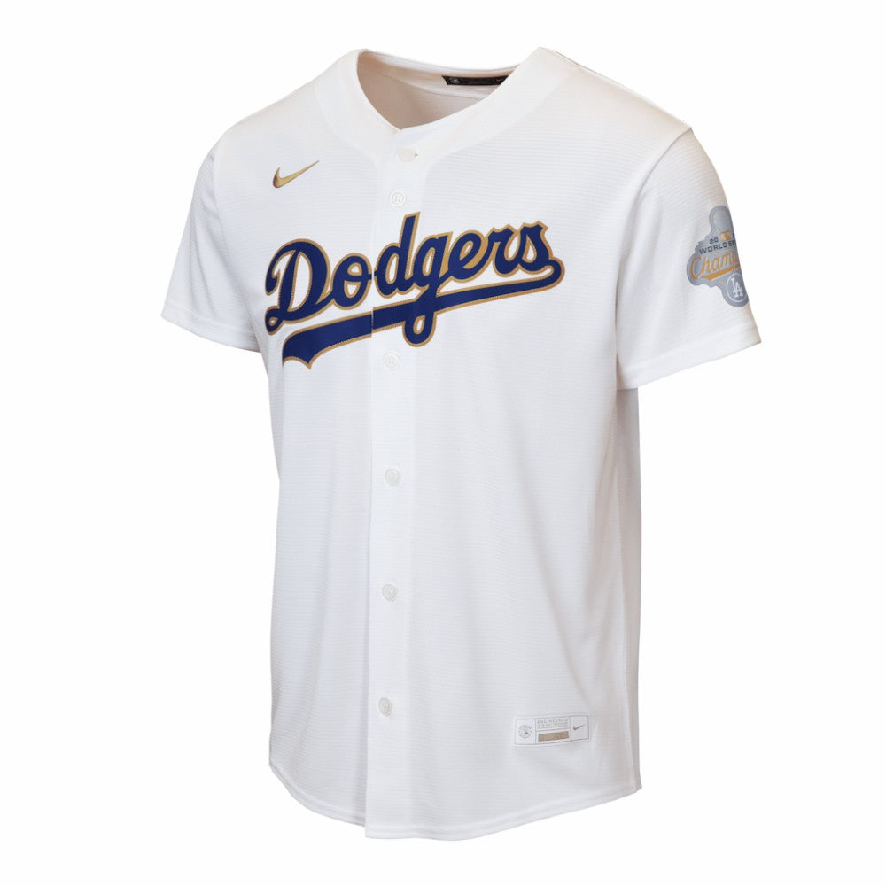 Los Angeles Dodgers Youth 2026 Gold Collection Home Replica Jersey White | Nike