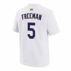 Freddie Freeman Los Angeles Dodgers Youth 2026 Gold Collection Name & Number T-Shirt White | Nike