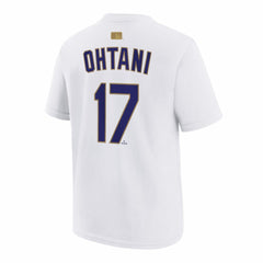 Shohei Ohtani Los Angeles Dodgers Youth 2026 Gold Collection Name & Number T-Shirt White | Nike