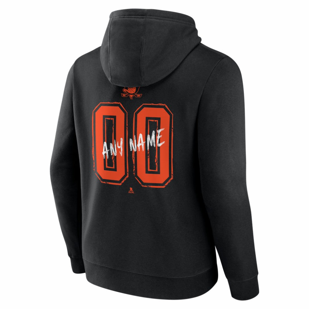 Anaheim Ducks Big & Tall Hustle Personalized Name & Number Hoodie Black