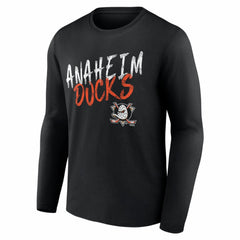 Anaheim Ducks Hustle Personalized Name & Number Long Sleeve T-Shirt Black