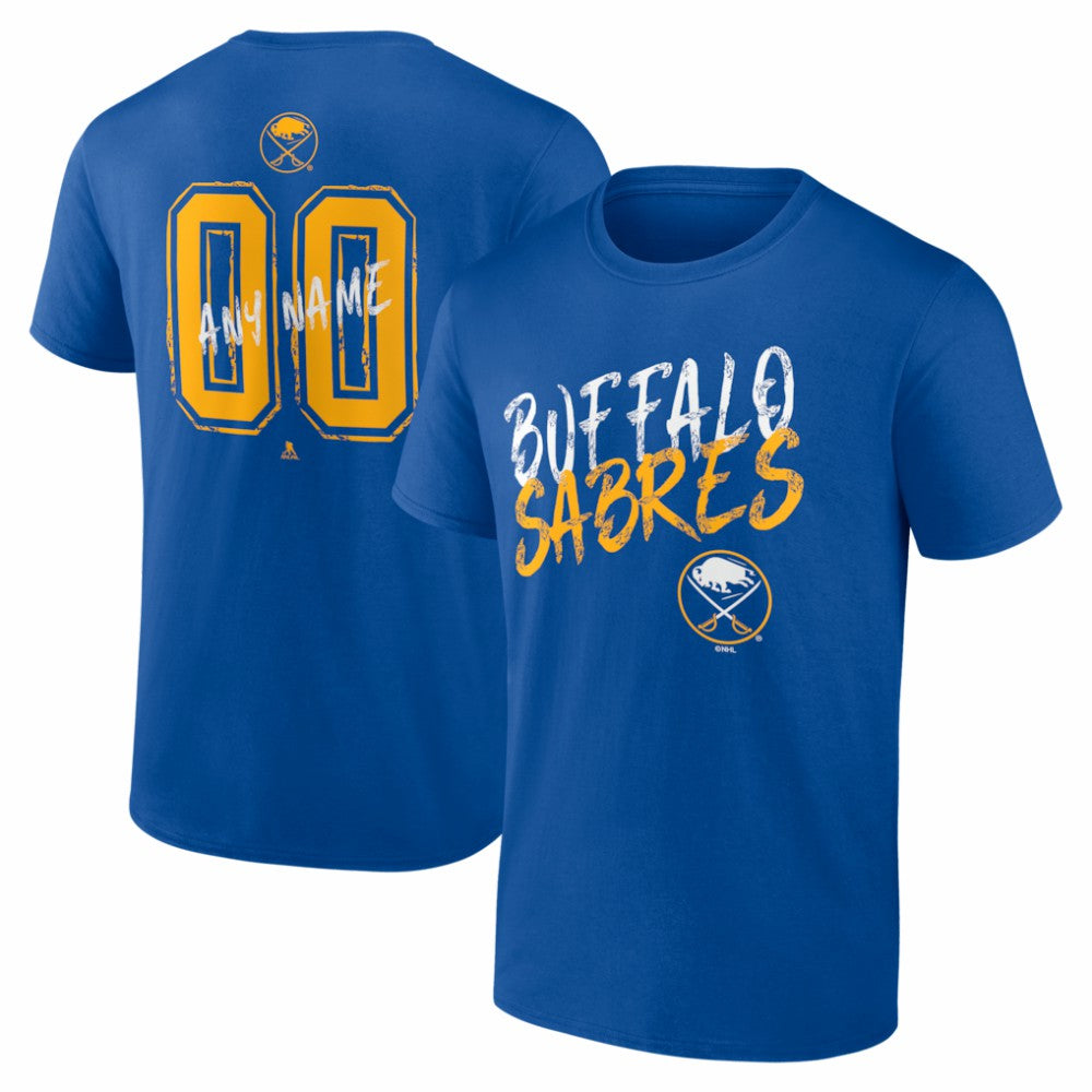 Buffalo Sabres Hustle Personalized Name & Number T-Shirt Royal