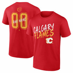 Calgary Flames Big & Tall Hustle Personalized Name & Number T-Shirt Red