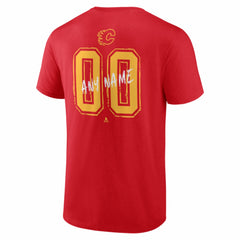 Calgary Flames Big & Tall Hustle Personalized Name & Number T-Shirt Red