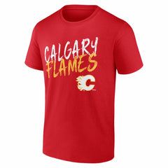 Calgary Flames Hustle Personalized Name & Number T-Shirt Red