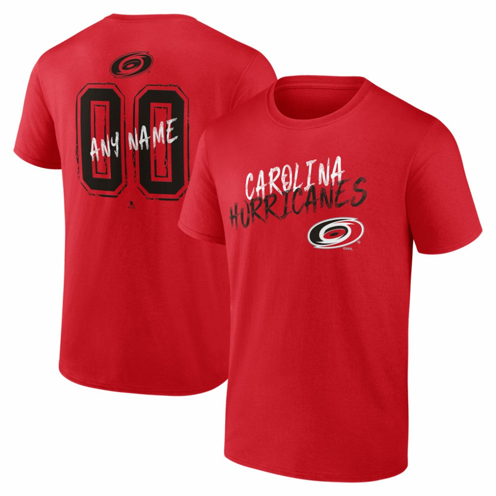 Carolina Hurricanes Big & Tall Hustle Personalized Name & Number T-Shirt Red