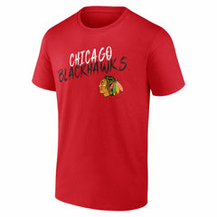 Chicago Blackhawks Big & Tall Hustle Personalized Name & Number T-Shirt Red
