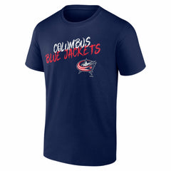 Columbus Blue Jackets Hustle Personalized Name & Number T-Shirt Navy